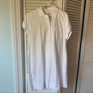 JCrew white shirt dress NWOT